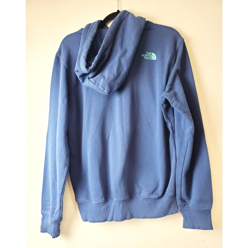 The North‎ Face Mens Small Blue Graphic Injection Hoodie Sweatshirt Outdoor Hike - Picture 4 of 11